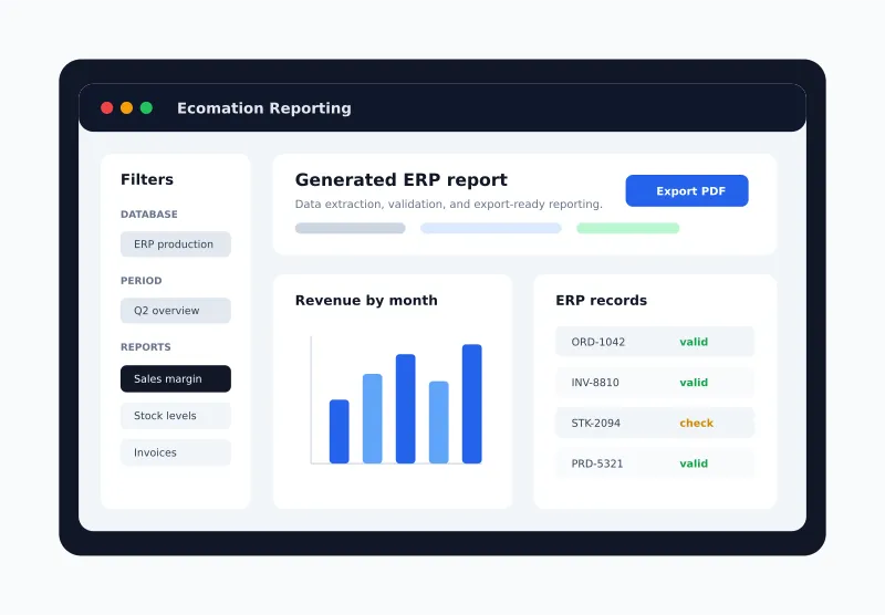 Ecomation Reporting